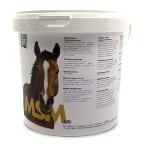 Veterinär-MSM für Pferde – 1 kg Pulver Organischer Schwefel zur Unterstützung von Gelenken, Muskeln und Hufen